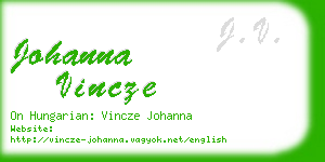 johanna vincze business card